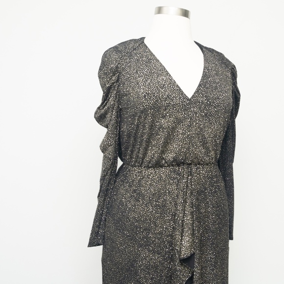 Calvin Klein Waterfall Ruffle Glitter Cocktail Dress - Picture 9 of 12
